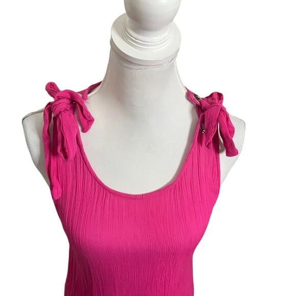 Lovers + Friends Grommie Maxi Dress Bright Pink Size Small Beachy Boho - Picture 8 of 11